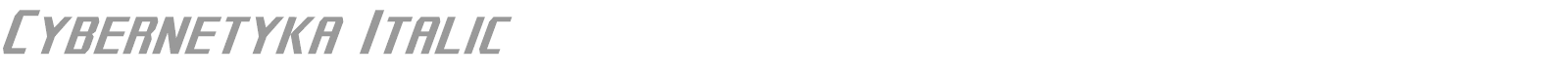 Cybernetyka Italic font preview